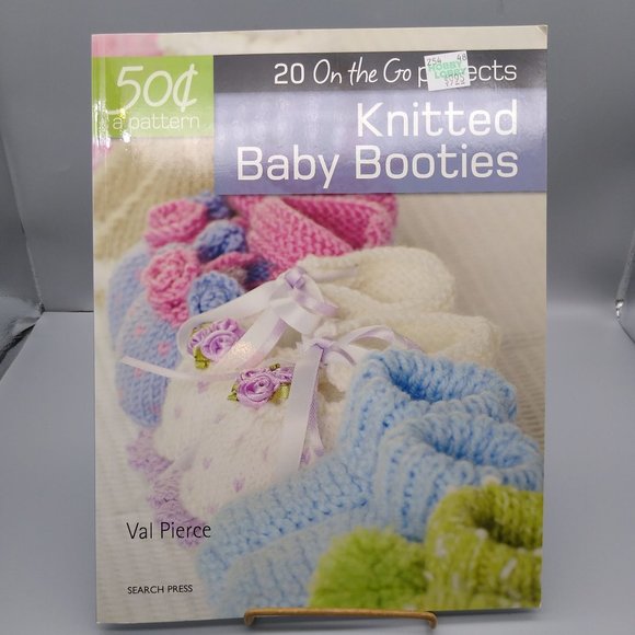 Knitted Baby Booties 20 On the Go Projects by Val Pierce 2017, 50 cents a Patter - Picture 1 of 2
